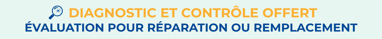 Diagnostic et contrôle OFFERT évaluation du dommage pour réparation ou remplacement. (2) (1)